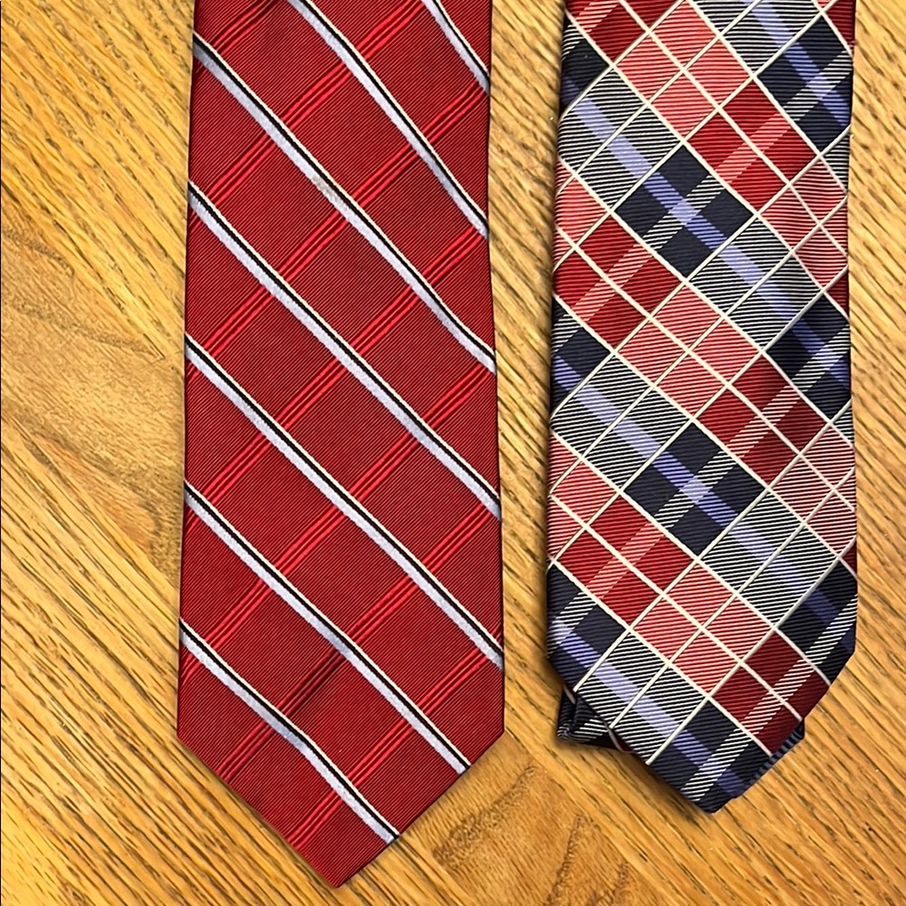 2 100% silk ties